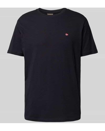 Napapijri T-Shirt mit Rundhalsausschnitt Modell 'SALIS' - Schwarz