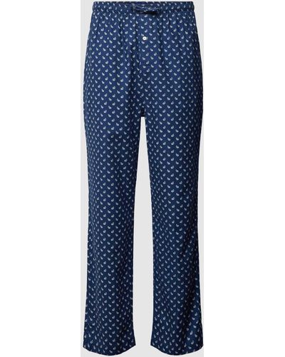 Polo Ralph Lauren Pyjama-Hose mit Allover-Muster - Blau