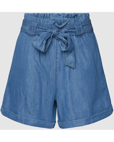 ONLY Shorts mit seitlichen Eingrifftaschen Modell 'SMILLA' - Blau