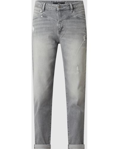 Mavi Mom Fit Jeans mit Stretch-Anteil Modell 'Stella' - Grau