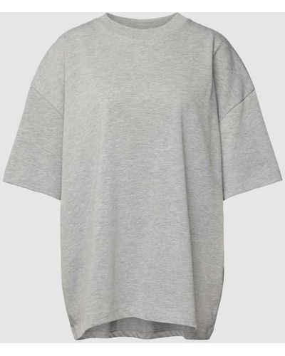 Karo Kauer Oversized T-Shirt mit Rundhalsausschnitt - Grau