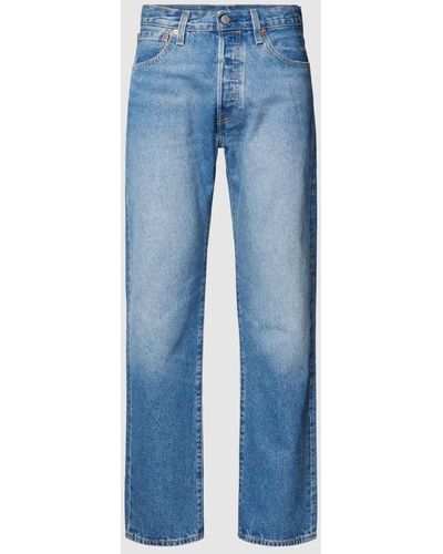 Levi's Regular Fit Jeans im 5-Pocket-Design Modell '501 CHEMICALS' - Blau