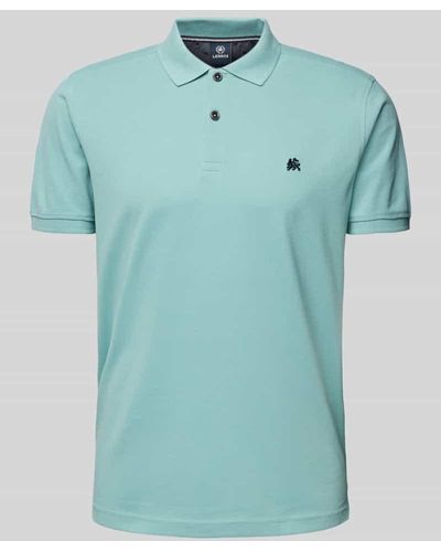 Lerros Regular Fit Poloshirt mit Logo-Stitching - Blau