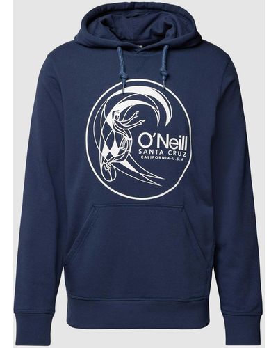 O'neill Sportswear Hoodie Met Labelprint - Blauw