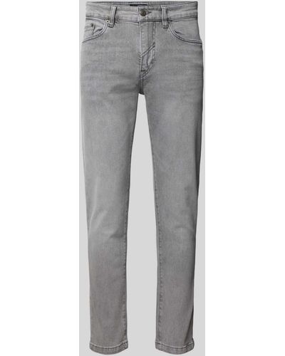 DRYKORN Slim Fit Jeans im 5-Pocket-Design Modell 'WEST' - Grau