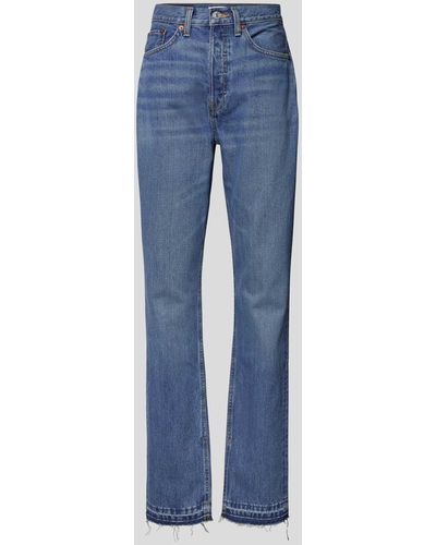 RE/DONE High Rise Bootcut Jeans aus Baumwolle - Blau