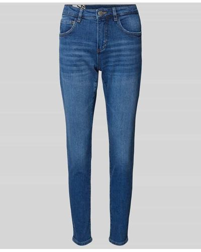 Opus Skinny Fit Jeans im 5-Pocket-Design Modell 'Evita' - Blau