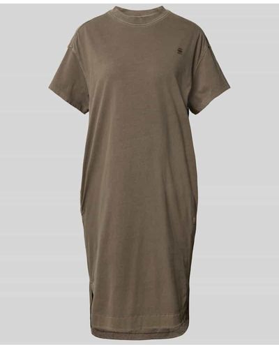 G-Star RAW Knielanges T-Shirt-Kleid mit Label-Detail - Grün