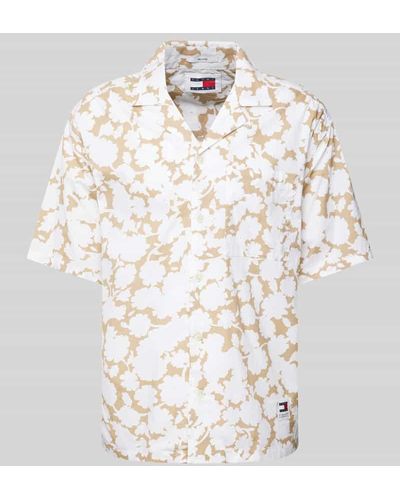 Tommy Hilfiger Relaxed Fit Freizeithemd mit floralem Muster - Weiß