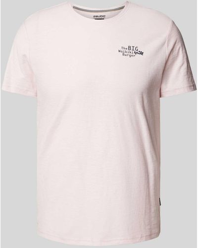 Blend T-Shirt mit rückseitigem Motiv- und Statement-Print - Pink