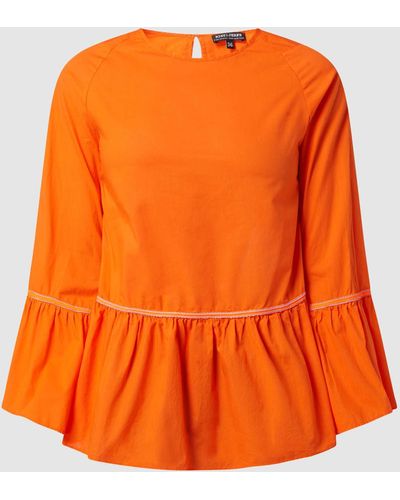 Risy & Jerfs Blusenshirt mit Schößchen - Orange