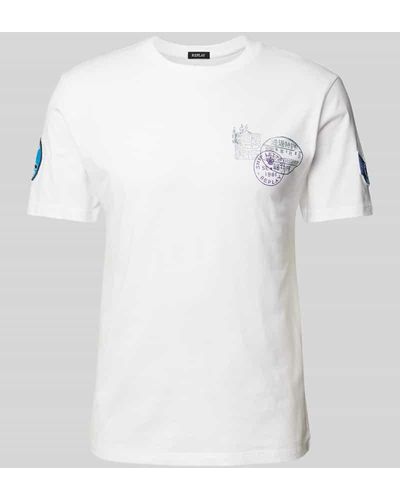 Replay T-Shirt mit Motiv-Patches - Weiß