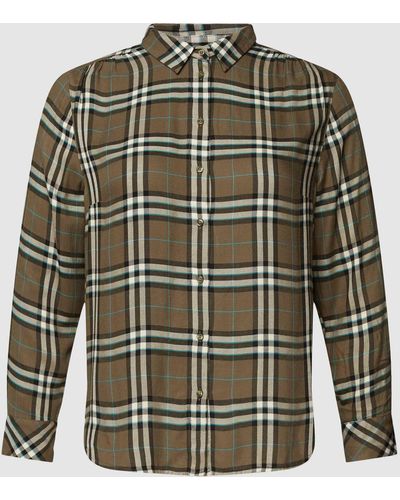 Tom Tailor Plus Size Overhemdblouse Met Glencheck-motief - Groen