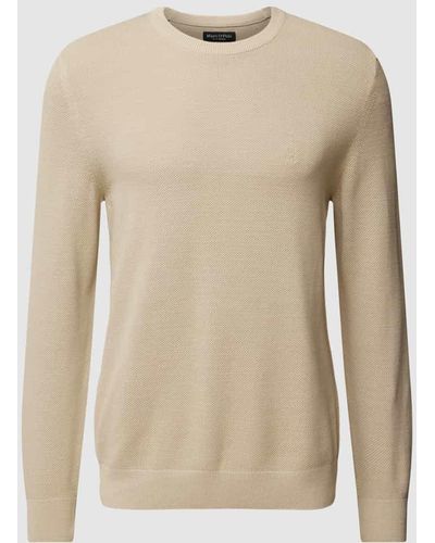 Marc O' Polo Strickpullover mit Label-Detail - Natur