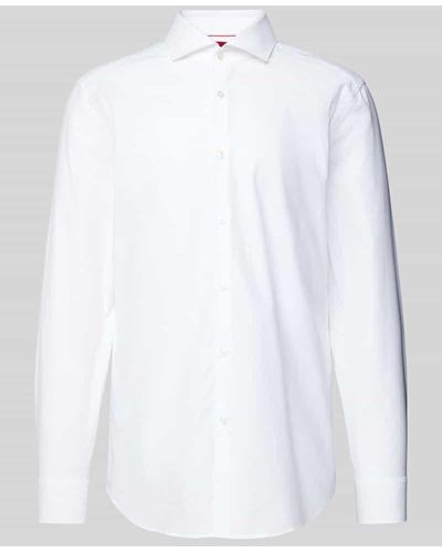 HUGO Business-Hemd mit Knopfleiste Modell 'Kason' - Weiß