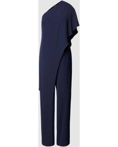 Lauren by Ralph Lauren Jumpsuit mit Volants Modell 'APRIL' - Blau