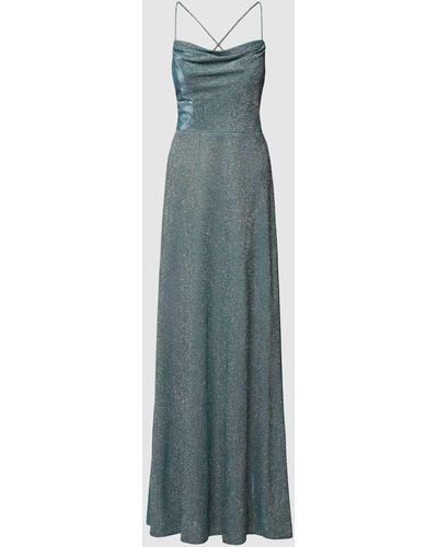 Luxuar Midi-jurk Met Siergarnering - Blauw
