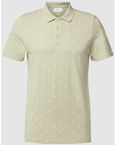 S.oliver Poloshirt mit floralem Allover-Print - Mehrfarbig