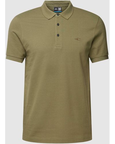 O'neill Sportswear Poloshirt Met Labelstitching - Groen