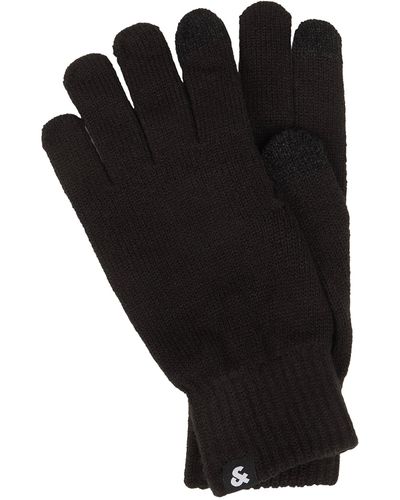 Jack & Jones Touchscreen-handschoenen Met Ribstructuur - Zwart