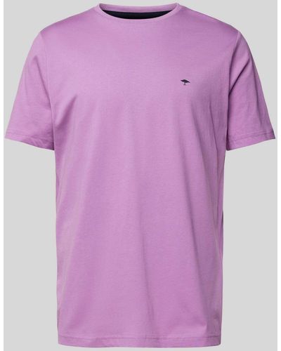 Fynch-Hatton T-Shirt mit Logo-Stitching - Pink