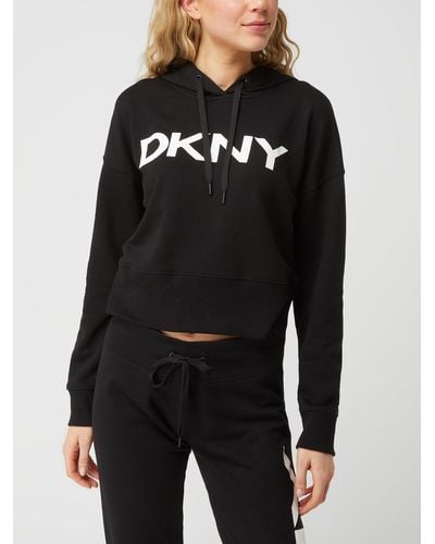 DKNY Hoodie Met Logo - Zwart