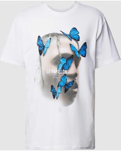 Mister Tee T-shirt Met Motiefprint - Blauw