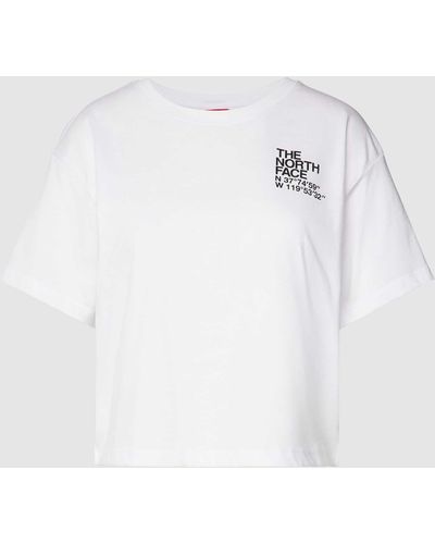 The North Face Kort T-shirt Met Extra Brede Schouders - Wit