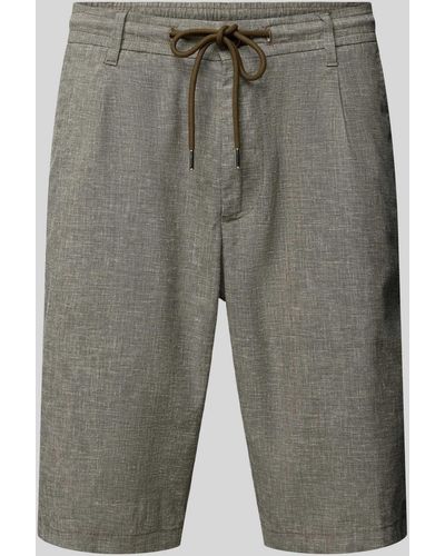 JOOP! Jeans Regular Fit Shorts mit Bundfalten Modell 'RUDO' - Grau
