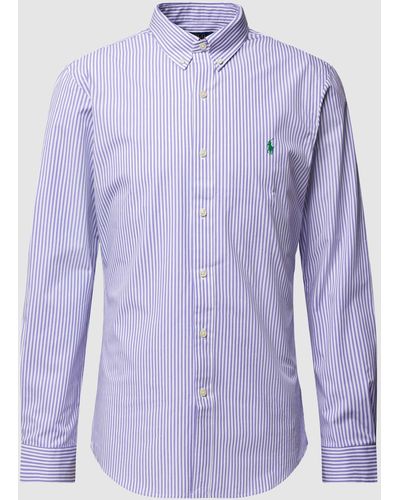 Polo Ralph Lauren Hemd mit Regular Fit und Button-Down-Kragen - Lila