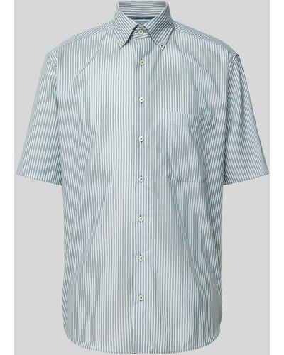 Eterna Comfort Fit Zakelijk Overhemd Met 1/2-mouwen - Blauw
