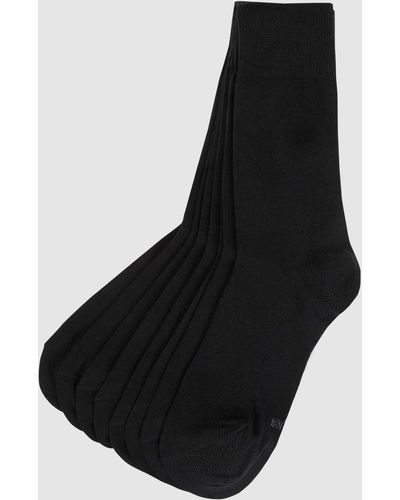 S.oliver Socken mit elastischem Rippenbündchen im 6er-Pack - Schwarz