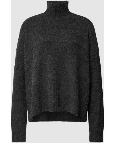 Vero Moda Strickpullover mit Stehkragen Modell 'Doffy' - Schwarz