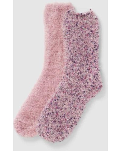 Camano Socken in Melange-Optik im 2er-Pack - Pink