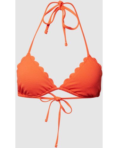 Mango Bikini-Oberteil mit Strukturmuster - Orange