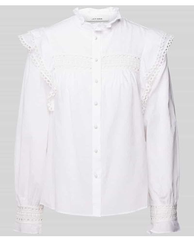 IVY & OAK Bluse mit Stehkragen Modell 'EVELINA' - Weiß