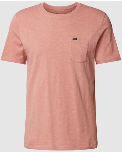 O'neill Sportswear T-shirt Met Labeldetail - Roze