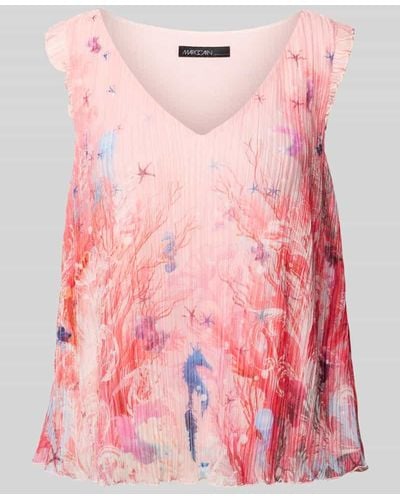 Marc Cain Bluse mit Allover-Print - Pink
