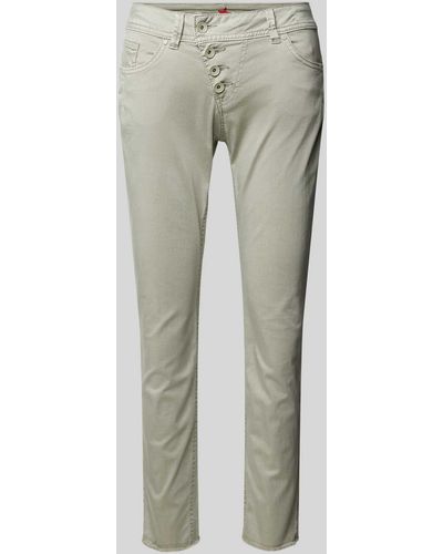 Buena Vista Slim Fit Hose im 5-Pocket-Design Modell 'Malibu' - Grau