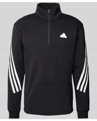 adidas Sweatshirt mit Label-Detail - Schwarz