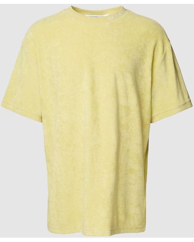 Calvin Klein T-shirt Met Labeldetail - Geel