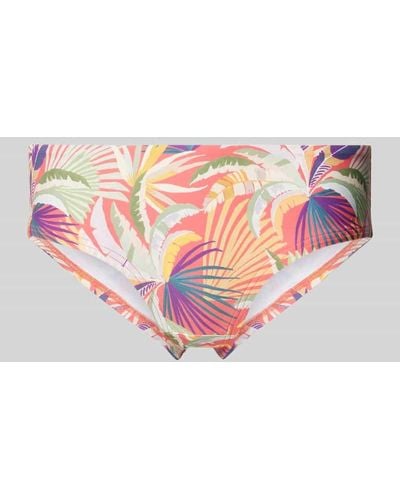 Esprit Bikini-Hose mit floralem Muster Modell 'PALM BEACH' - Pink