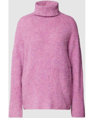 Pieces Oversized Strickpullover mit Woll-Anteil Modell 'NATHERINE' - Pink
