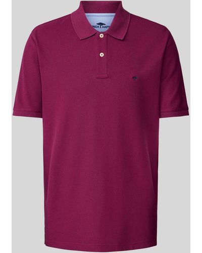 Fynch-Hatton Poloshirt mit Logo-Stitching - Pink