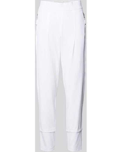 RAFFAELLO ROSSI Hose mit Reißverschlusstaschen Modell 'Tomke' - Weiß