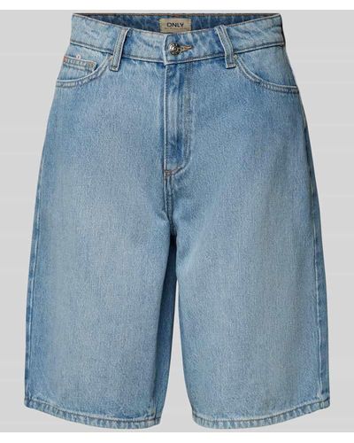 ONLY Relaxed Fit Jeansshorts mit Eingrifftaschen Modell 'SONNY' - Blau