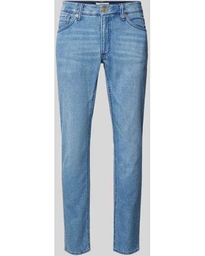 Brax Modern Fit Jeans mit Label-Patch Modell 'CHUCK' - Blau