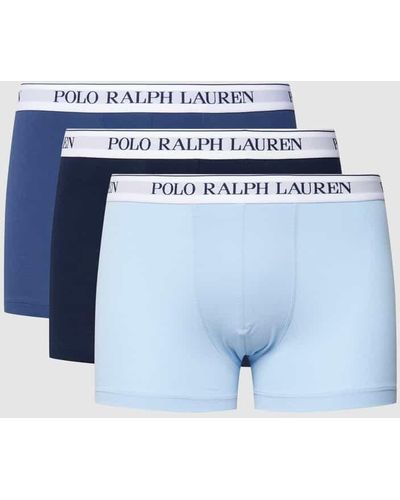 Polo Ralph Lauren Trunks mit Label-Print im 3er-Pack - Blau