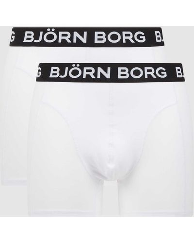 Björn Borg Perfect Fit Trunks aus Jersey im 2er-Pack - Weiß