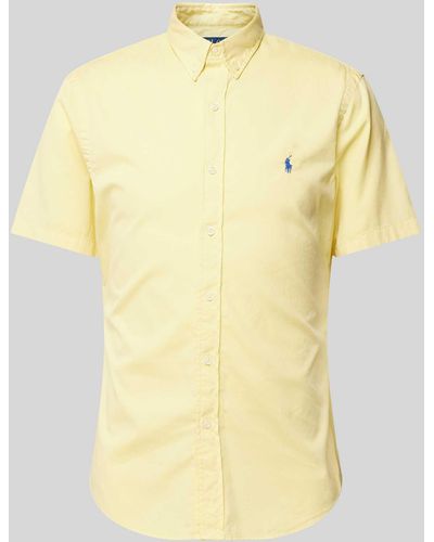 Polo Ralph Lauren Slim Fit Freizeithemd mit 1/2-Arm - Gelb